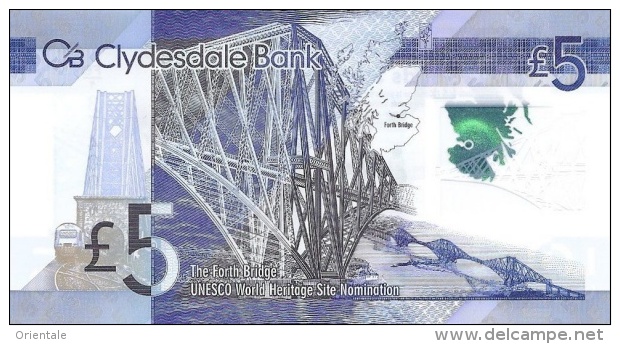 SCOTLAND P. 369 5 P 2015 UNC - 5 Pounds