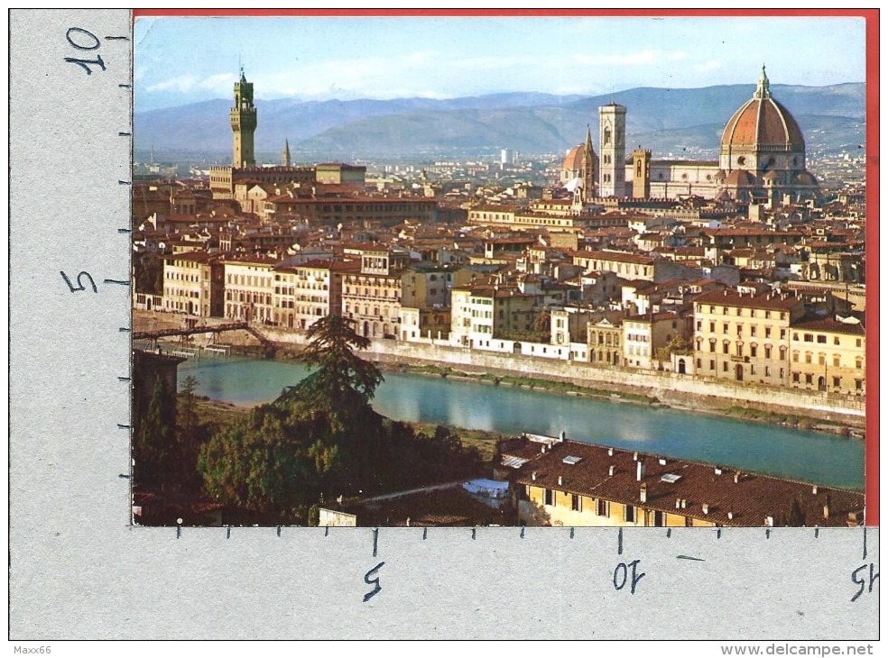 CARTOLINA VG ITALIA - FIRENZE  - Panorama - 10 X 15 - ANNULLO 196? - Firenze