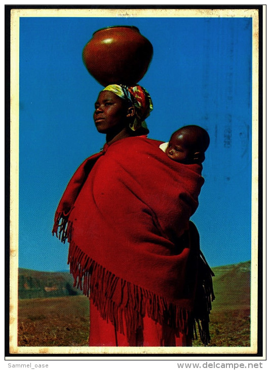 South Africa  -  Lesotho  -  Woman And Child  -  Ansichtskarte Ca. 1974    (5256) - Südafrika
