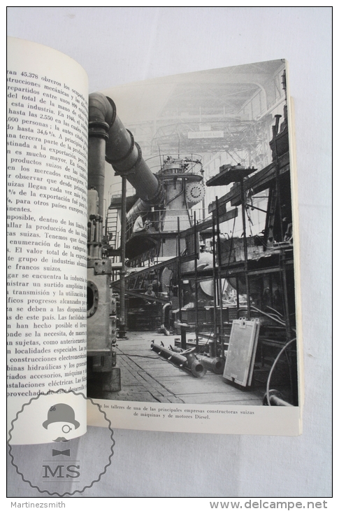 Old 1948 The Industries Of Switzerland Book With Maps And Photographies - Economia & Business