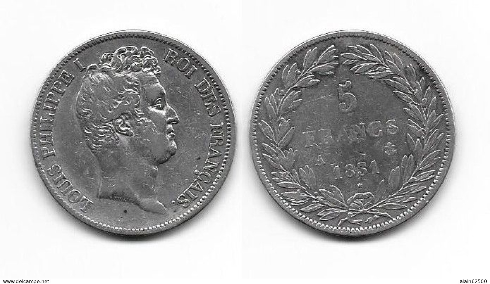 LOUIS - PHILIPPE I . 5 FRANCS . 1831 A . ( PARIS ). TRANCHE EN CREUX . - 5 Francs