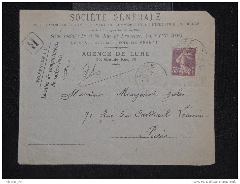 FRANCE - Type Semeuse Sur Enveloppe En 1917 -  A Voir - Lot P12173 - 1877-1920: Période Semi Moderne