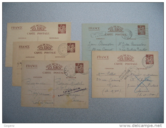 FRANCE- Lot De 37 Entiers Au Type Iris - Neufs Et Oblitérés - Différents Dont Bonnes Oblitérartions. - Lots Et Collections : Entiers Et PAP