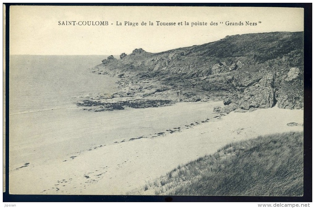 Cpa  Du 35  Saint Coulomb - La Plage De La Touesse Et La Pointe Des Grands Nezs   PAR6 - Saint-Coulomb