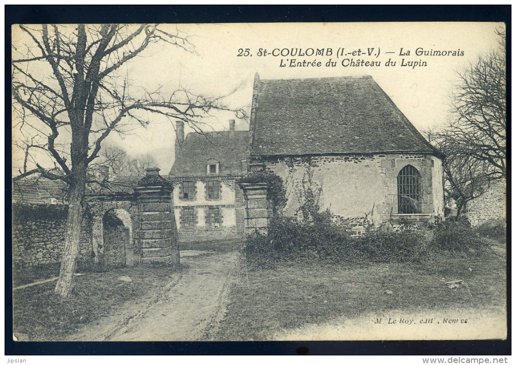 Cpa  Du 35  St Coulomb - La Guimorais - L' Entrée Du Château Du Lupin    PAR6 - Saint-Coulomb