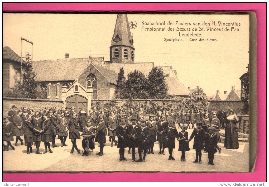 Carnet De 12 Cartes - Lendelede - Pensionnat Des Soeurs De Saint-Vincent-de-Paul - Animée - École - NELS - THILL - Lendelede