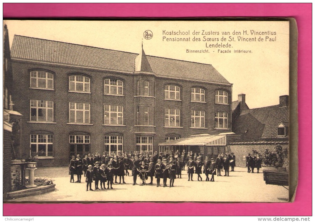 Carnet De 12 Cartes - Lendelede - Pensionnat Des Soeurs De Saint-Vincent-de-Paul - Animée - École - NELS - THILL - Lendelede