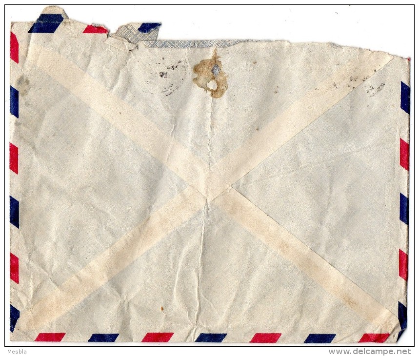 ENVELOPPE Avec LETTRE - CACHET  HOPITAL  MILITAIRE  DE  CASABLANCA - Le Vaguemestre - MAROC 1956 - Guerre D'Algérie