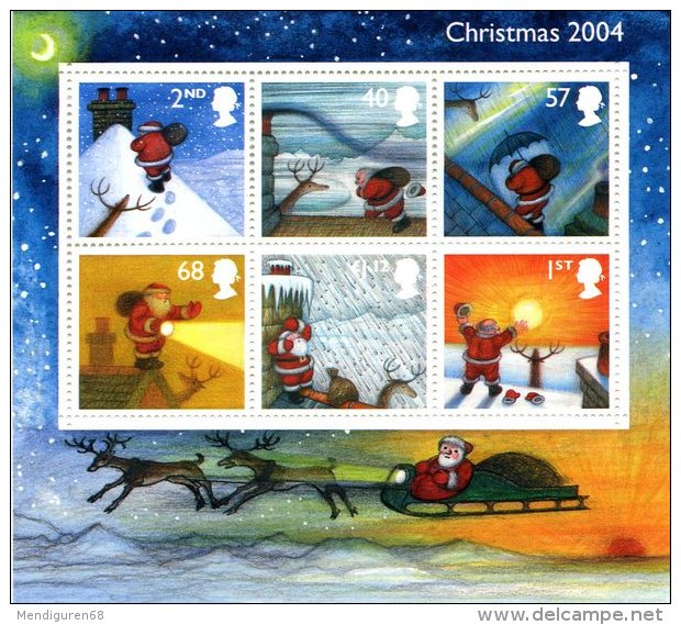 GROSSBRITANNIEN GRANDE BRETAGNE GB 2004 M/S CHRISTMAS MNH SG MS2501 MI B21-2258-63 SC SH-2244A-F YT F27-2600-05 - Ganze Bögen & Platten