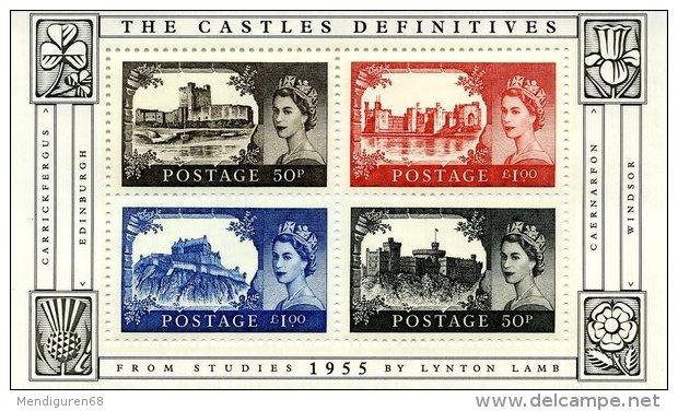 GROSSBRITANNIEN GRANDE BRETAGNE GB 2005 CASTLES DEFINITIVES M/S SG MS2530 MI B23-2291-94 SC SH2278 YV F29-2633-263 - Hojas & Múltiples