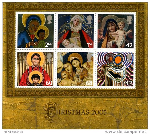 GROSSBRITANNIEN GRANDE BRGB 2005 CHRISTMAS MINIATURE SHEET M/S SG MS2588 MI BLOCK-2360-65 SC SH2327 YV F36-2706-11 - Volledige & Onvolledige Vellen