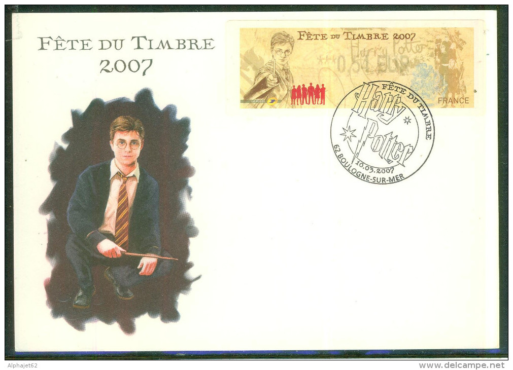 Harry Potter - CARTE MAXIMUM - FRANCE - L.I.S.A. Vignette D'affranchissement - 2007 - Cinema