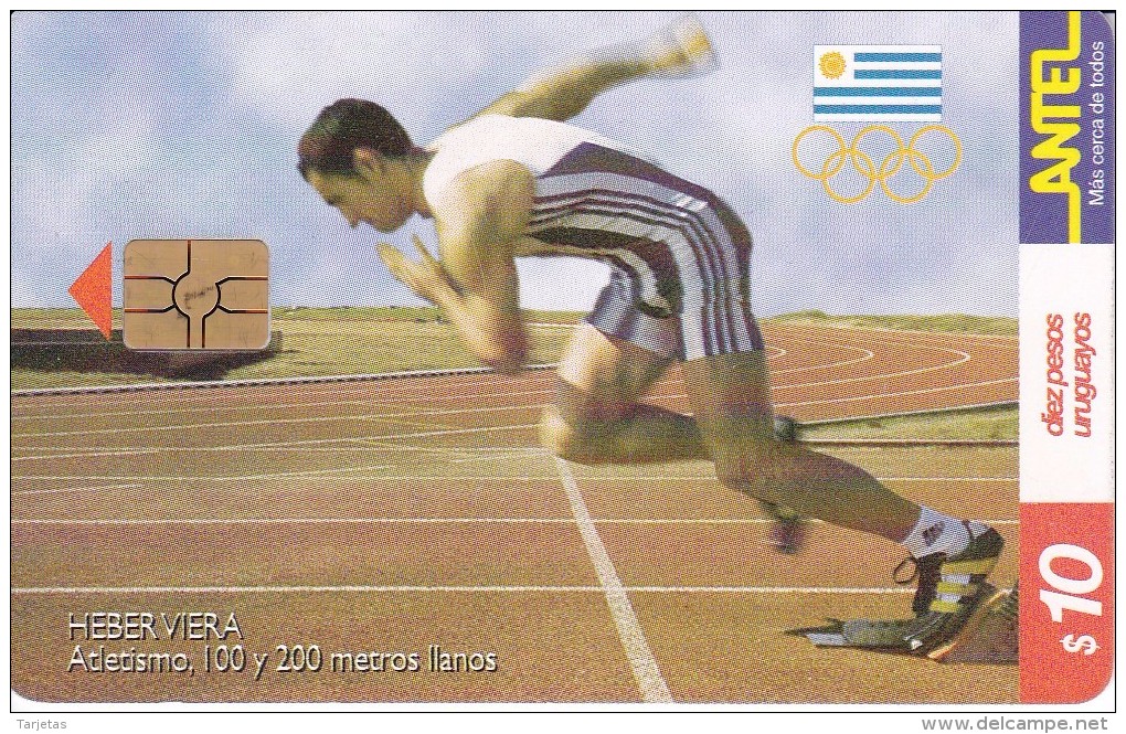 Nº 133 TARJETA DE URUGUAY DE ANTEL DE ATLETISMO - Uruguay