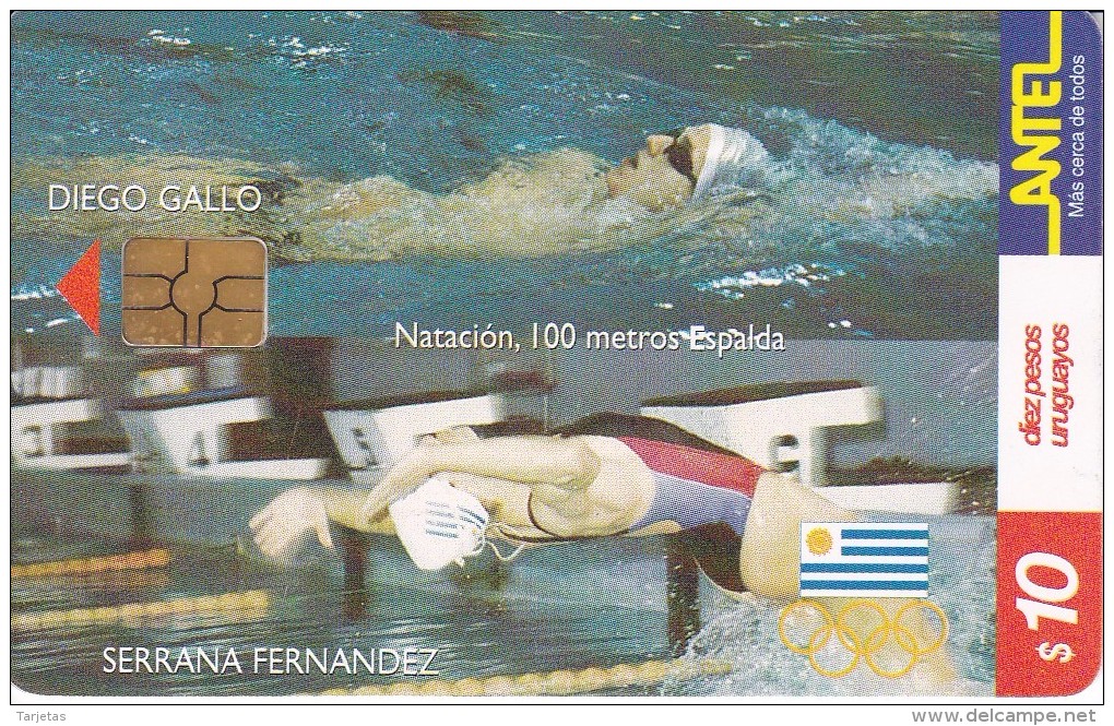 Nº 135 TARJETA DE URUGUAY DE ANTEL DE NATACION - Uruguay