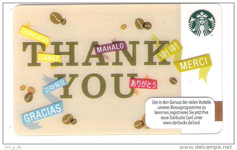 Germany - Allemagne - Starbucks 2014 - 6097 - Carte Cadeau - Carta Regalo - Gift Card - Geschenkkarte - Tarjetas De Fidelización Y De Regalo