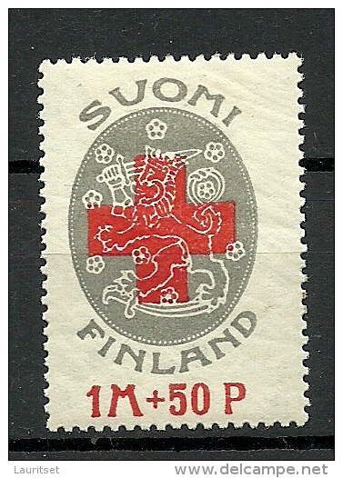 FINLAND FINNLAND 1922 Michel 111 Red Cross * - Neufs