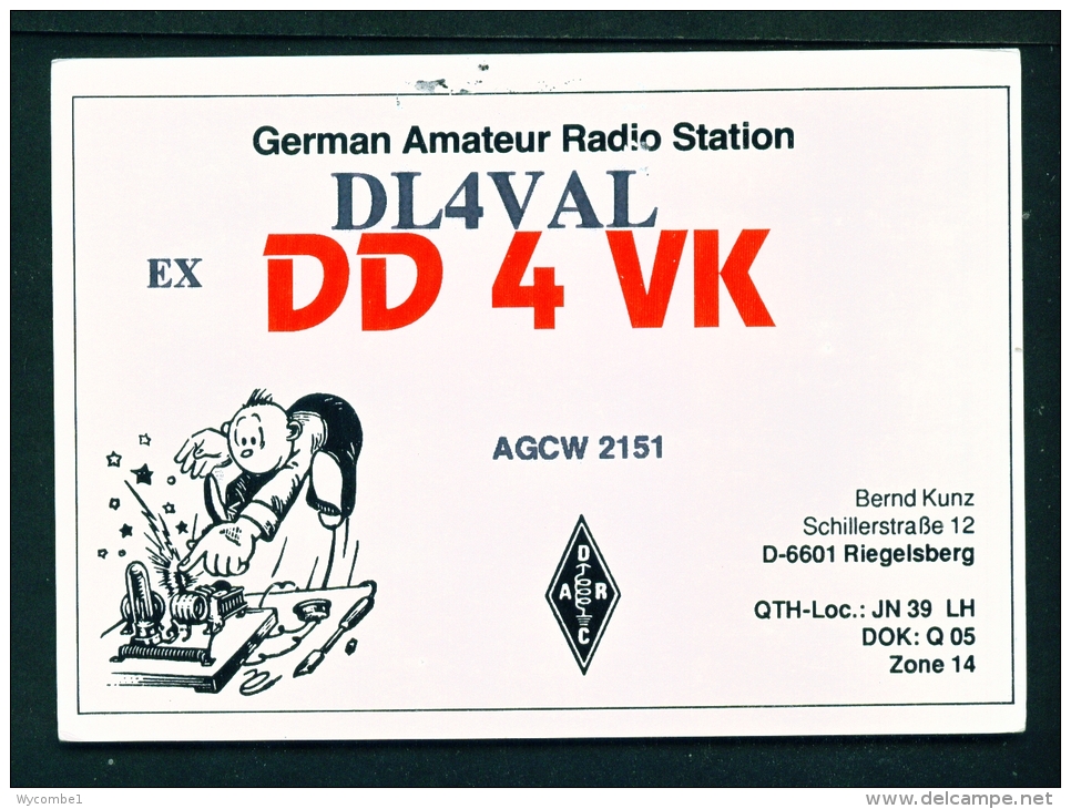 GERMANY  -  QSL Card  As Scan - Radio