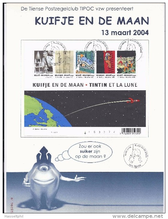 Belgie - Belgique BL109  KUIFJE - TINTIN - Herdenkingskaart - Carte Souvenir - TIPOC Tienen - Philabédés (fumetti)