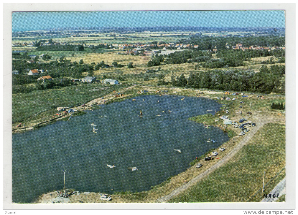 CP.. 59 . BRAY  DUNES  . LE PLAN D'EAU DE GHYVELDE .  CAMPING . TENTES . VOITURES . PLANCHE A VOILE - Bray-Dunes