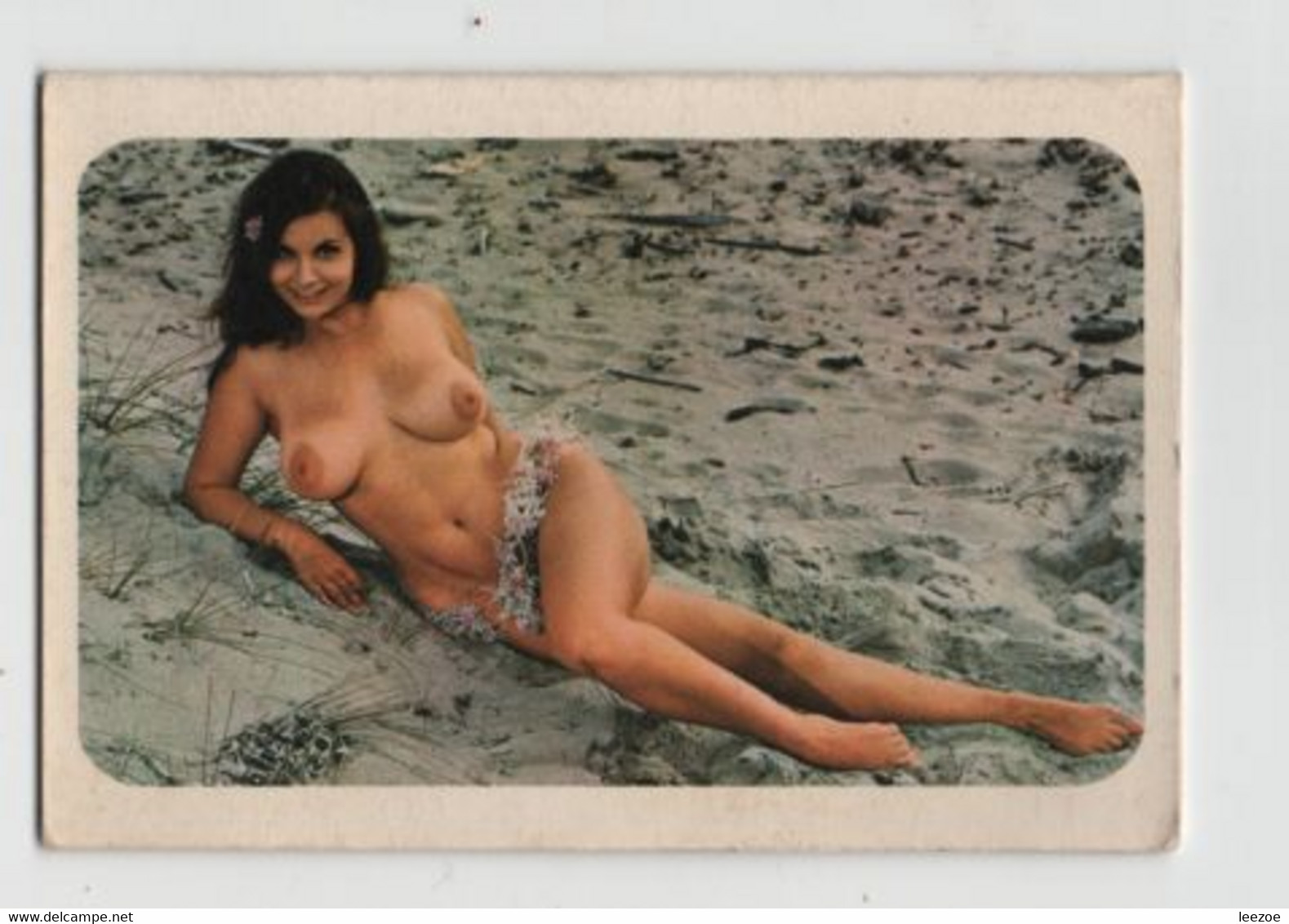 Calendrier Publicitaire Pin-up Femme Seins Nus Format De Poche 1977.NUDE.NAKED.EROTIC - Autres & Non Classés