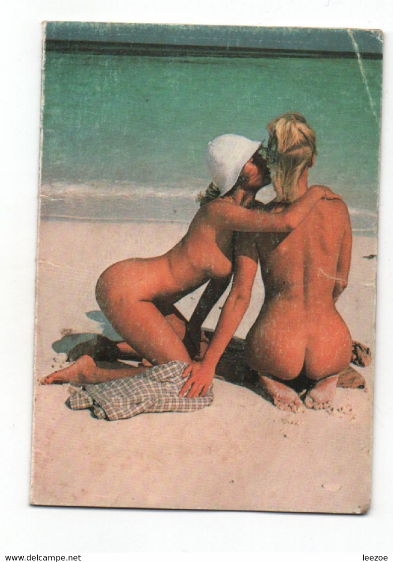 Calendrier Publicitaire Pin-up Femme Seins Nus Format De Poche 1980.NUDE.NAKED.EROTIC - Autres & Non Classés