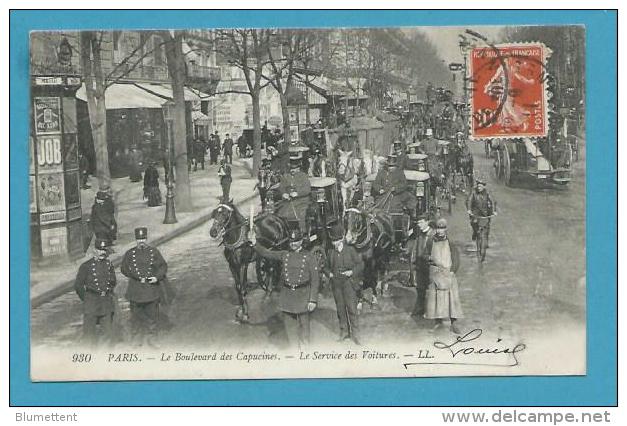 CPA 930 - Le Service Des Voitures Boulevard Des Capucines PARIS 75 - Transport Urbain En Surface