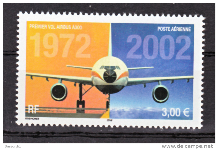 France PA  65 Airbus A300 2002  Neuf ** TB MNH Sin Charnela Faciale 3 - 1960-.... Nuovi