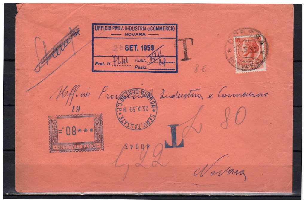 Postage Due Meter Mark 1959 > Novara  (i26) - Postage Due