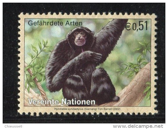 (cl. 4 - P.41) Nations Unies - Vienne ** N° 370 (ref. Michel Au Dos)   Singe  - P - Ongebruikt