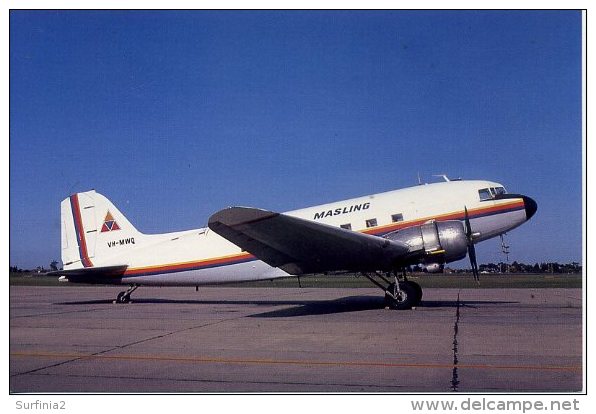 AVIATION - DC3 - MASLING VH-MWQ - WORLD OF TRANSPORT LIMITED EDITION DPR 20 Ap160 - 1946-....: Modern Era