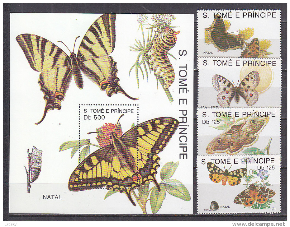 PGL CU043 - SAO TOME Yv N°1076/79 + BF ** ANIMAUX ANIMALS - Other & Unclassified