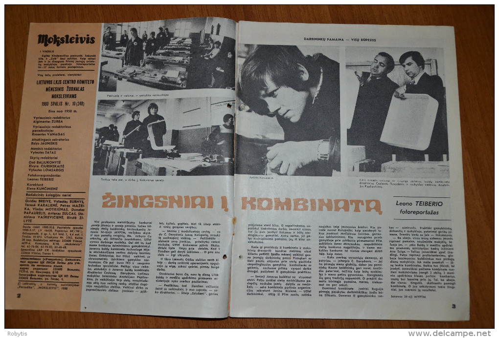 Litauen Lithuania Magazine Student 1980 Nr.10 - Zeitungen & Zeitschriften