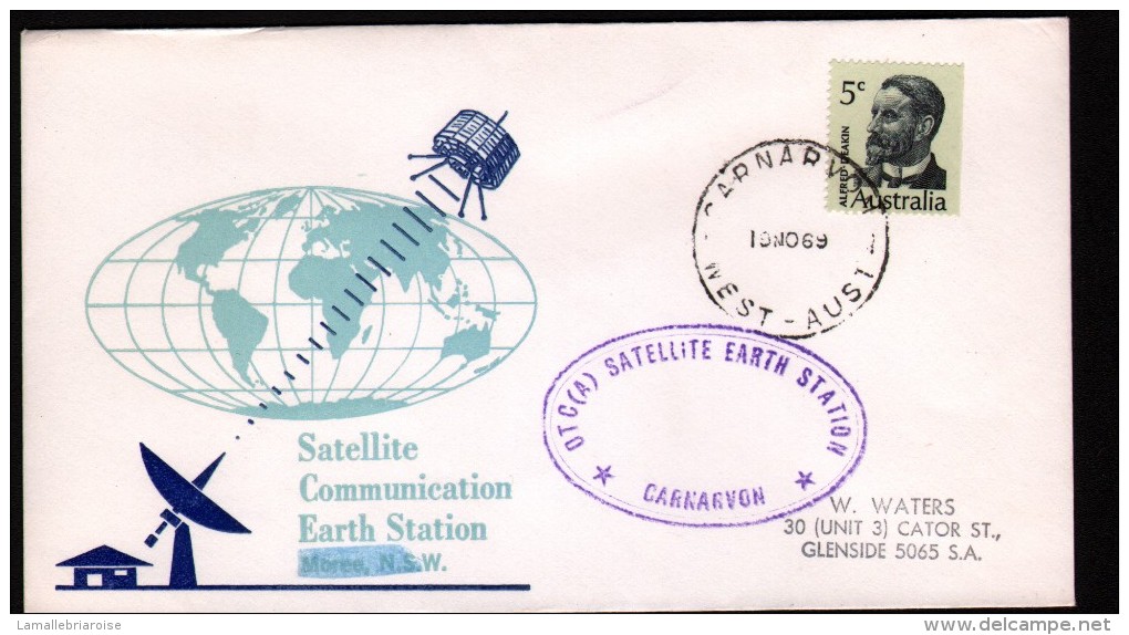 THEME ESPACE , SATELLITE COMMUNICATION EARTH STATION - Oceanía