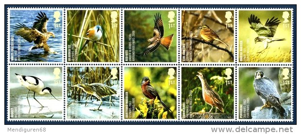 GB 2008 ENDANGERED SPECIES (BIRDS) SET OF 10 MNH SG 2764-73 MI 2558-67 SC 2498-507 IV 2922-31 - Unused Stamps