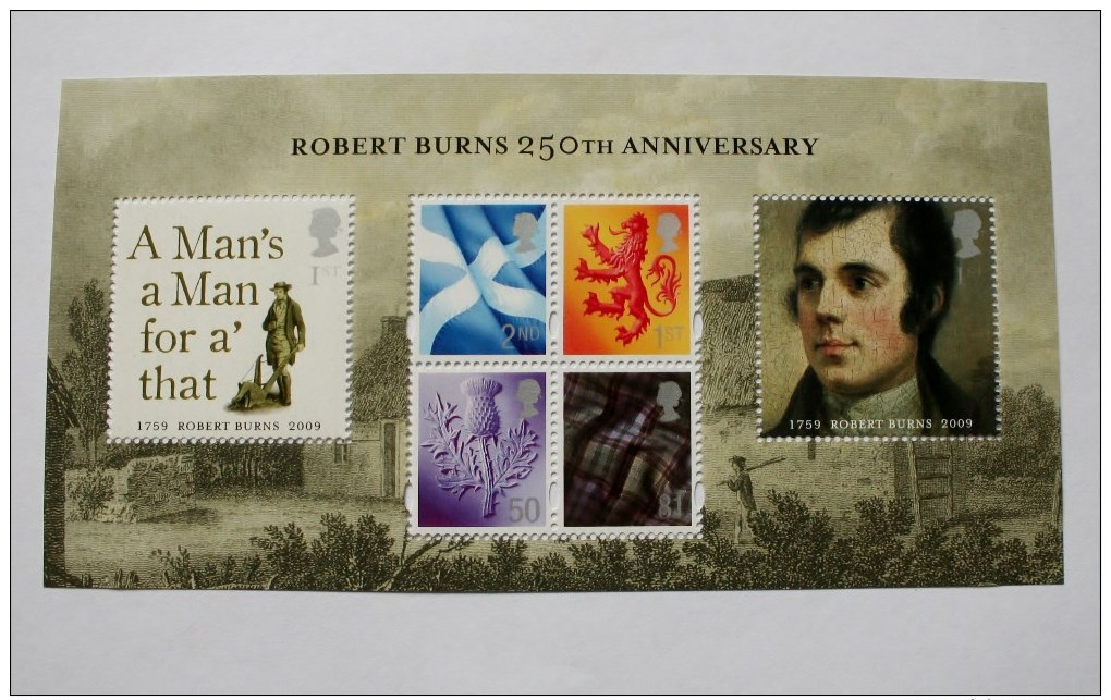 ROBERT BURNS 250th ANNIVERSARY  MINIATURE SHEET 2009 - Nuevos