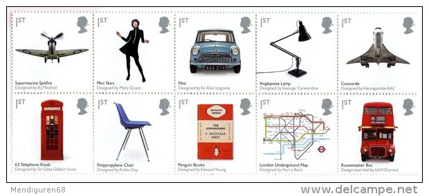GB 2009  BRITISH DESIGN CLASSICS SET OF 10 MNH SG 2887-96 MI 2693-702 SC 2615-24 IV 3080-89 - Unused Stamps