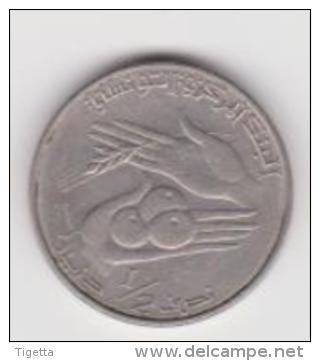 TUNISIA   1/2 DINAR ANNO 1983 - Tunesien