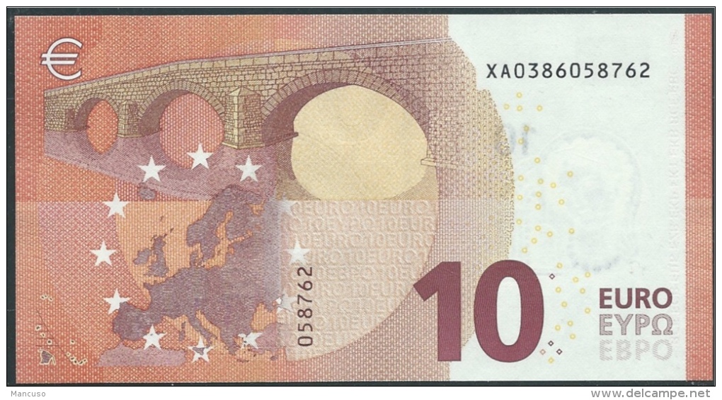 10  EURO DRAGHI  GERMANY  XA X001 D3   UNC - 10 Euro