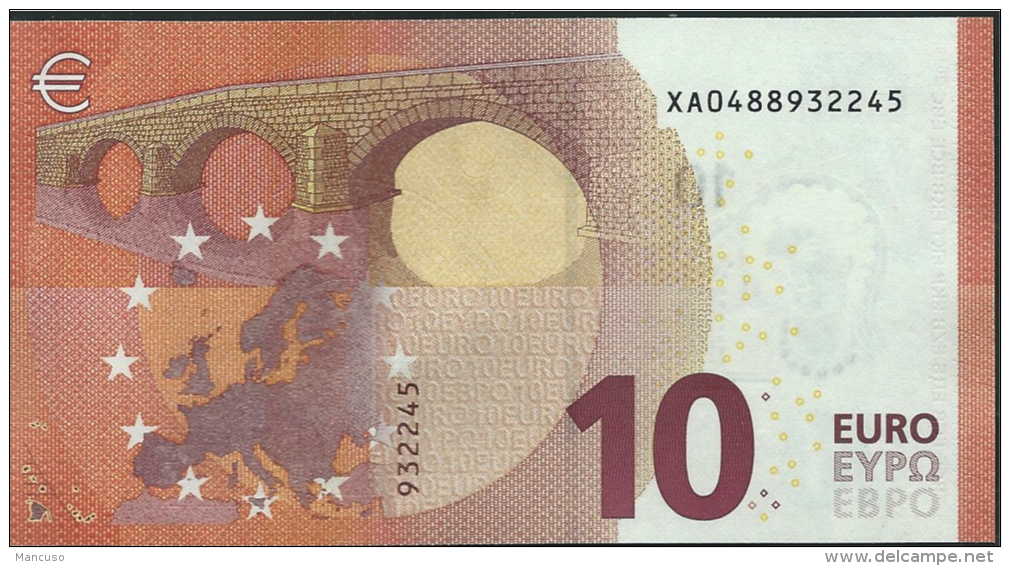 10  EURO DRAGHI  GERMANY  XA X001 B5   UNC - 10 Euro