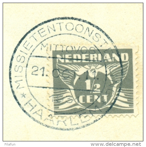 Nederland - 1931 - 3x Stempel Missietentoonstelling Haarlem Op Drukwerkje - Poststempels/ Marcofilie