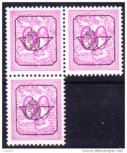 Belgien Belgium Belgique - Vorausentwertung Polyvalent Papier (MiNr: 893zxV) 1967/75 - Postfrisch ** MNH - Typos 1967-85 (Lion Et Banderole)