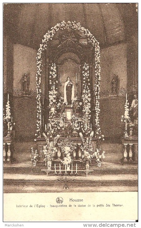 BLEGNY- HOUSSE - RELIGION (4671) : Intérieur De L´Eglise - Inauguration De La Statue De La Petite Ste Thérèse. CPA. - Blegny