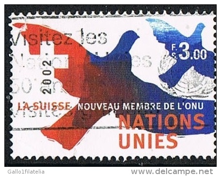 2002 - O.N.U. / UNITED NATIONS - GINEVRA - GENEVA - SVIZZERA NUOVO MEMBRO DELL'ONU / NEW MEMBER OF UNITED NATIONS. USATO - Used Stamps