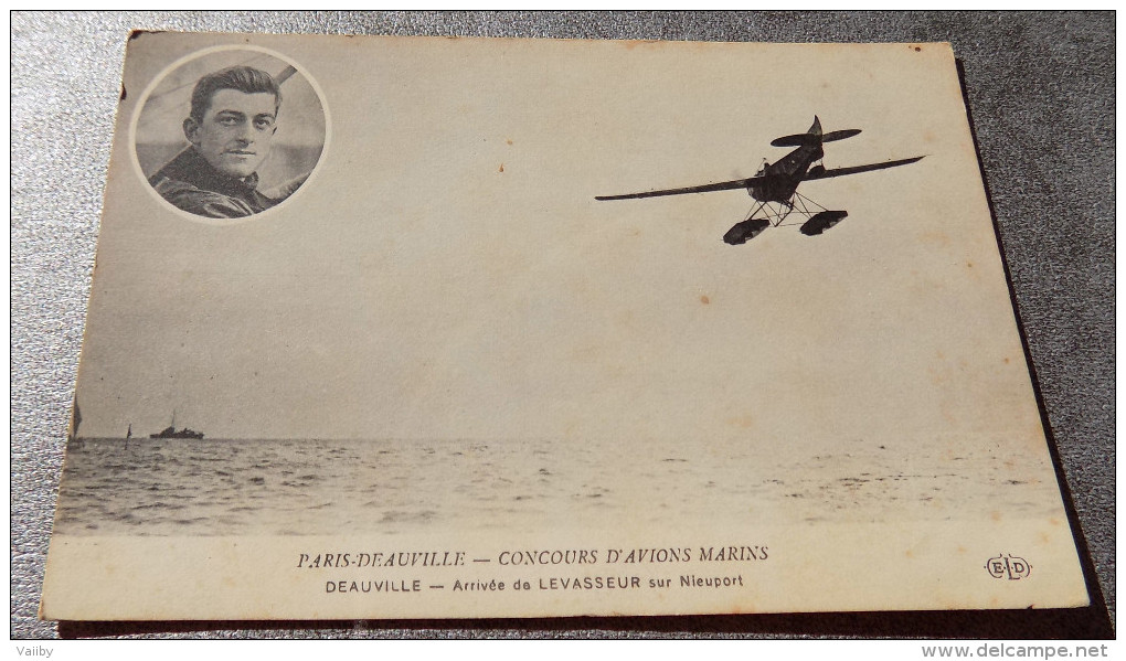 Paris - Deauville - Concours D'avions Marins - Arrivée De Levasseur Sur Nieuport - Aerodrome