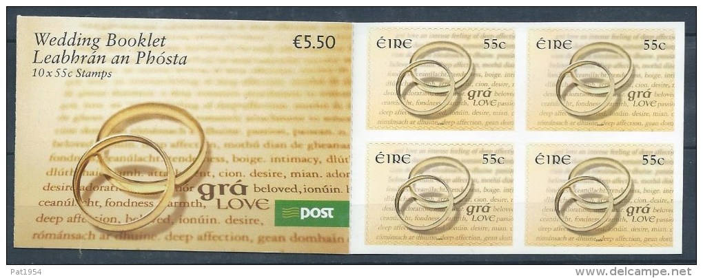 Irlande 2009 Carnet N°C1863  Neuf ** Timbres Pour Mariage - Booklets