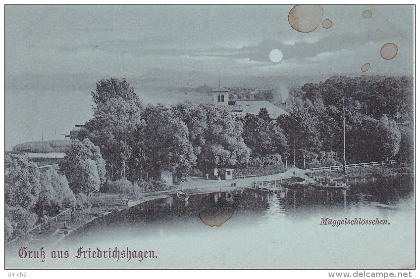 AK Berlin - Gruß Aus Friedrichshagen - Müggelschlösschen - Mondscheinkarte (19595) - Treptow