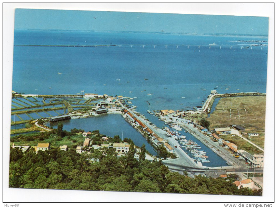 Ile D´Oléron---SAINT TROJAN--Vue Aérienne --Port De St Trojan,au Second Plan,le Pont ,cpm éd A.Chapel - Ile D'Oléron