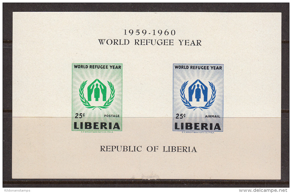 Liberia 1960 Minisheet, World Refugee Year, Mint No Hinge, See Desc, Sc# C124a , SG - Liberia