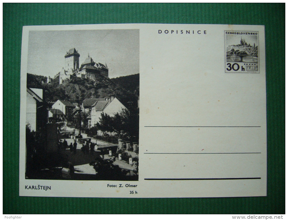 Czechoslovakia 1965: CDV 153-7 -  Postal Stationery Entier Ganzsache - Karlstejn Castle - Unused - Sobres