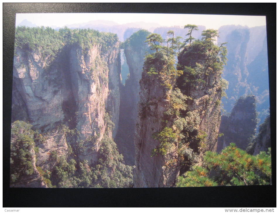 WULINGYUAN Zhangjiajie Hunan Bridge Under Heaven Geology 1998 Beijing Cancel Postal Stationery Card China Chine - Cartes Postales